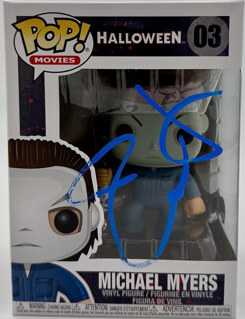 Jamie Lee Curtis Signed Funko Pop #03 Michael Myers Halloween (Blue Ink) - Beckett COA